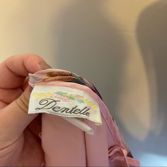 Vintage 90s Y2K Floral Chiffon Layered Slip Dress - Picture 2 of 7